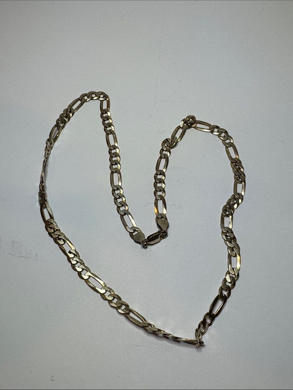 925 Italy Elegant Figaro-Style Link Necklace for Women 22” - Picture 6 of 7